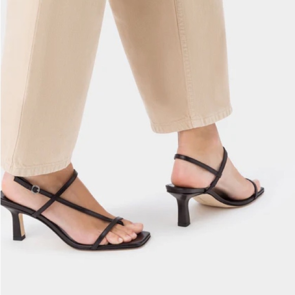 Aeyde Black Strappy Heels